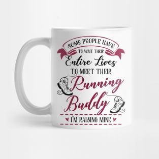 Running Mom and Baby Matching T-shirts Gift Mug